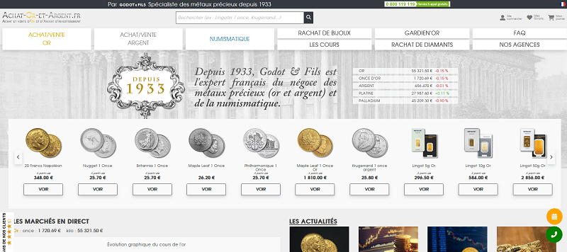Achat d'or site Godot et Fils Comment acheter de l'or - Godot et Fils